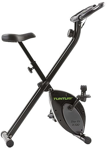 Tunturi Star Fit X100 X-bike Heimtrainer - Heimtrainer fahrrad - Hometrainer für Zuhause - 8 Widerstandsstufen - Klappbar - mit Herzfrequenz-Sensoren