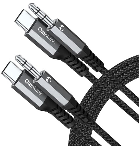 USB C to 3.5mm Audio Aux Jack Cable (3.3ft 2-Pack), Type C to 3.5mm Headphone Car Stereo Cord for iPhone 15 16 17 Pro Max, Samsung Galaxy S25 S24 S23 S22 S21 Ultra, Note 20 10, Pixel 9 8 XL, iPad Pro