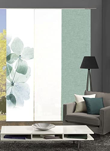 wohnfuehlidee 3er-Set Schiebegardinen Marcella Blickdicht, Höhe 245 cm, Mint