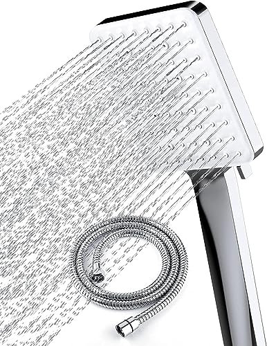 Newentor Duschkopf mit Schlauch, Duschbrause mit Schlauch 2M, Duschschlauch mit Duschkopf Gross Shower Head, Handbrause Duschkopf Regendusche mit 6 Strahlarten