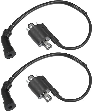 QUARKZMAN CDI Zündspule Für Yamaha XVS1100 V-STAR 1999-2009 2 Stück | Schwarz, Kunststoff/Metall/Gummi, 9Mm Lochdurchmesser, 35.5Cm Drahtlänge, Verbesserte Zündenergie, Einfache Montage