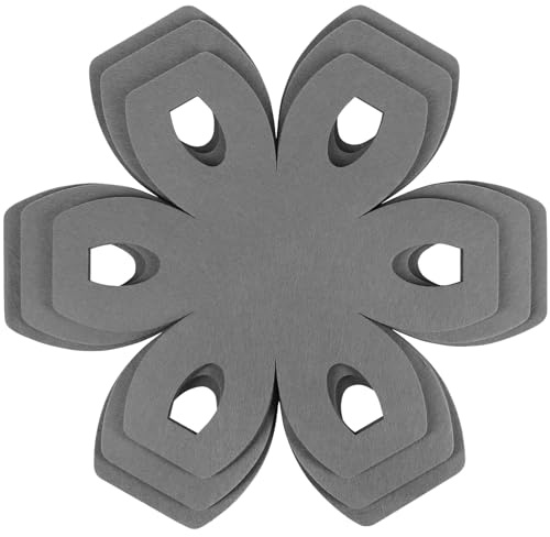 BYKITCHEN Felt Pan Protectors for Stacking, Gray, 12 Count | 12 Larger Gray Felt Pan Protectors for Stacking, Three Sizes Cushion Saucepans and Cookware in Cupboards