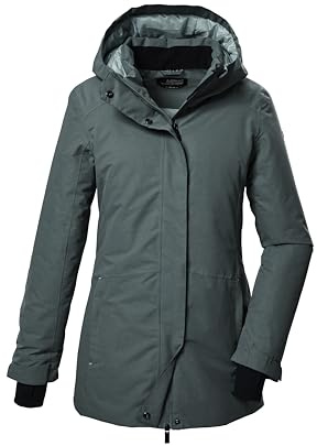 killtec Damen Funktionsparka/Parka mit Kapuze KOW 93 WMN PKR, blaugrau, 40, 41817-000
