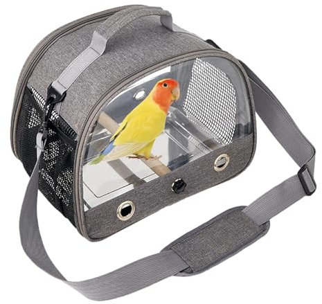 Vogel-Tragetasche – Faltbarer Vogel-Reisekäfig, Papageien-Trage-Reisetasche | Atmungsaktive Papageien-Reisetasche Mit Stehender Sitzstange, Papageien-Rucksack, Haustier-Vogel-Papageien-Rucksack Für Kl