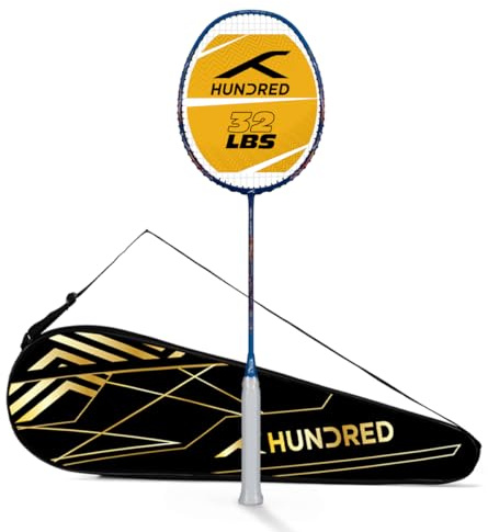 HUNDRED Medal Master Strung Badminton Racket | Unisex | Material: Carbon Fibre | with Full Racket Cover