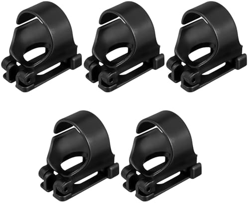 Ieron 5er-Pack schwarzer Schnorchelclip, universeller Schnorchelhalter-Clip, leistungsstarker Luftschlauchhalter, Schnorchelhalter für Gerätetauchen und Schnorchelausrüstung