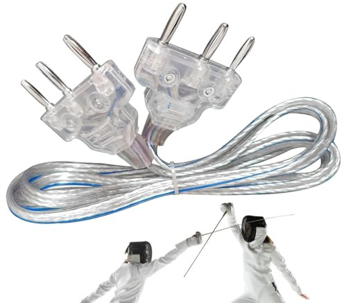 Kabel für manuelle Abschirmung – Stiftstecker leichtes Kabel für den Körper aus Edelstahl | für flexible Abschirmung mit Säbelschnur für Blume und Fechten