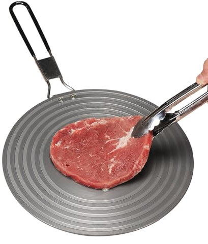 Adaptateur Plaque Induction 28cm,Plaque pour Induction Adaptateur avec Poignée Pliable, Disque Adaptateur pour Plaque à Induction, pour Cuisinière éLectrique Gaz Marmite Bouilloire