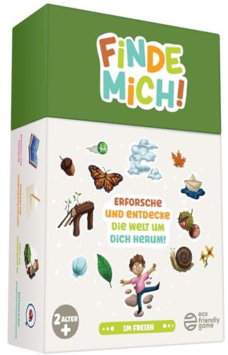 Finde Mich! Im Freien – Suchspiel & Entdeckerkarten für Kinder ab 2–8 Jahren – Natur-Kartenspiel & Montessori Lernspiel – Von Eltern empfohlen – Geschenk zu Ostern, Wandern, Camping & für draußen