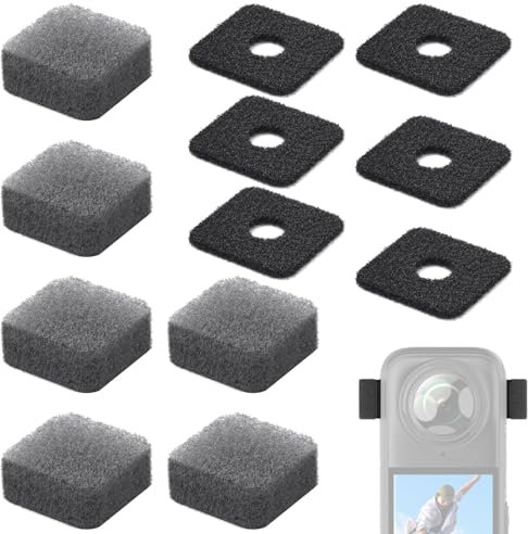 6 Set Mikrofon Windschutz Zubehör für Insta360 X4/X3 Kamera, Mikrofon-Windschutzscheibe Windschaum Outdoor-Windfilter Premium-Abdeckung zur Windgeräuschunterdrückung