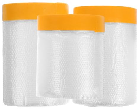 HOMOCONO 3rollos Película Plástica Protectora Pre-taped Para Automotriz De Enmascarado Protección Para Muebles y Decoración Para Pintores Profesionales