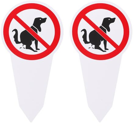 APOMOONS 2 Cartelli di Divieto di Cacca di Cane 300 X 150 mm, Realizzato in Schiuma Rigida di PVC, Segnale di Avvertimento Adatto per Casa, Parco, Prato