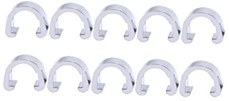 TOYANDONA 10pcs c Shaped Buckle Bike Clips U-shaped Wire Clamps Aluminum Alloy Silver Bike Brake Cable Fixing Clips Mountain Bicycle Line Fastening Accessories