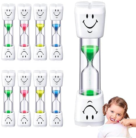 8 Stück Sanduhren Set für Kinder, Zahnputzuhr Kinder, Sanduhr 3 Minuten,Sanduhr für Zähneputzen,Sanduhrs Zähneputzen Timer für Zähneputzen, Kinders und Spielzeuge