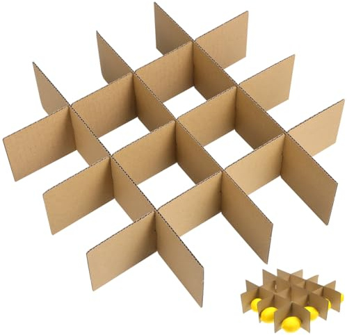 NUOBESTY 1 Set of Cardboard Moving Box Dividers - Packing & Glassware Dish Cardboard Separators for Safe Storage, Shipping, and Moving