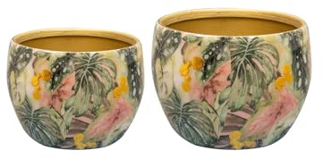 TS Collection - Pot Monstera Mystery - Métal et époxy - Ouverture Ø9 - Design Haut de Gamme - pour l'intérieur - Fait Main - Conçu par Lammie - Lot de 2