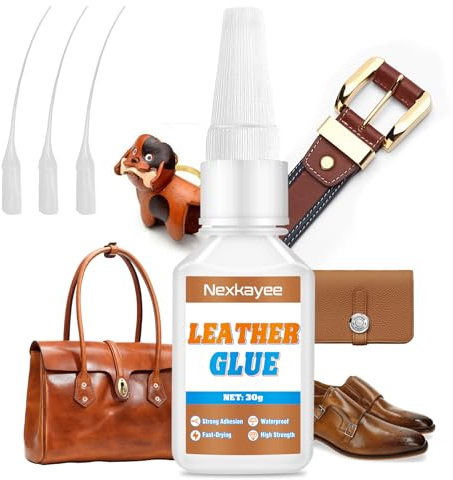 Leather Glue – Flexible Adhesive for Shoe Repair, Bags, Sofas, Car Seats, DIY Leather Craft | Waterproof, Fast-Drying, Clear, Durable for Genuine and PU Materials