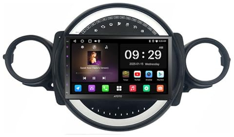 Radio para Coche Android 15 con Navegador GPS para BMW Mini R56 R60 (2007-2015), Pantalla Táctil De 9 Pulgadas Compatible con Duplicación De Pantalla(M100S 4 Core WiFi 2G+32G)