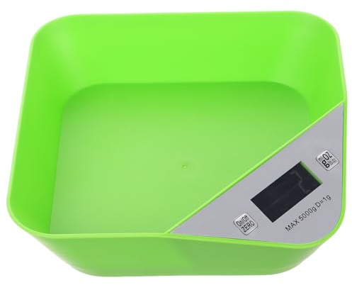 HOMSFOU Bilancia da Cucina Digitale Ciotola Verde senza Batteria, Bilancia Alimentare Precisa per Pesare Alimenti, Scala Grammo Compatta per Cottura e Preparazione in Cucina