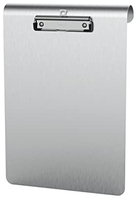 MAUL Schreibplatte Maulmedic, Klemmbrett zum Einhängen, DIN A4 hoch, Eloxiertes Aluminium, 8 mm Klemmweite