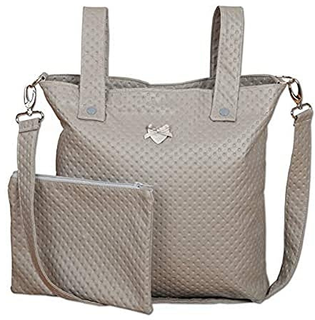 Babyline Letto - Panera con neceser, unisex, color piedra