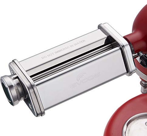 GVODE Accessorio per Rullo per Pasta per KitchenAid, Accessorio per Pasta in Acciaio Inox per KitchenAid con 8 Manopole a Spessore Regolabile