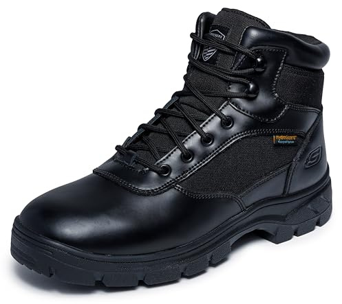 Skechers Wascana-Benen - Stivali tattici militari da uomo, Nero, 39.5 EU Large