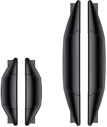 Autotür Kantenschutz 4er Set - Türkantenschoner Zum Aufstecken, Stoßschutz Aufkleber PVC Universal - Weiß, Schwarz, Transparent - Anti-Kratz Schutz
