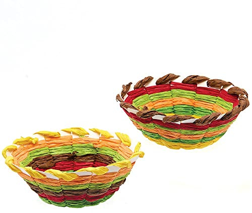 Baker Ross FX142 Flechte Körbe-4er Pack, Körbe Weben, Kleine Herbst Aktivitäten für Kinder