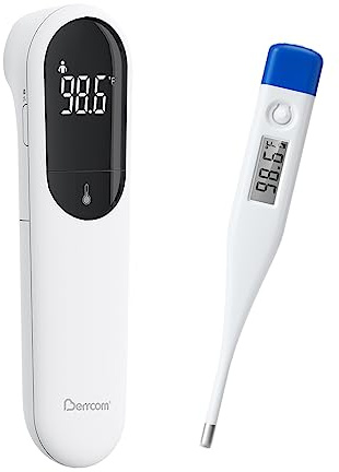 [Value Bundle] Berrcom No Touch Forehead Thermometer JXB315 & Berrcom Digital Thermometer for Adults and Kids DT007