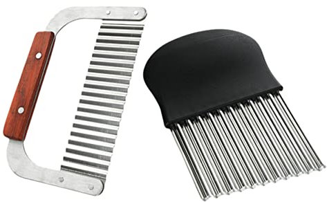BESTonZON 2pezzi Tritapatate Resistenti in Acciaio Inossidabile Utensili Semplici Per Grattugiare Patate e Frutta Manici Antiscivolo Per Uso Domestico