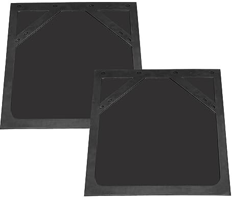 Paraspruzzi in gomma resistente, 61 x 61 cm, nero, per camion e rimorchi, 1 paio