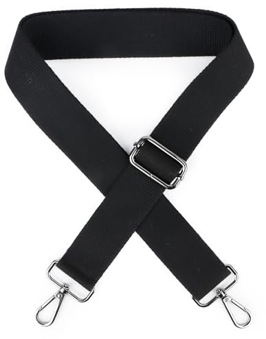 Schultergurt für Taschen, Universeller Schultergurt für Handtaschen, Verstellbarer Schultergurt für Taschen, Tragetaschen und Umhängetaschen (Schwarz)