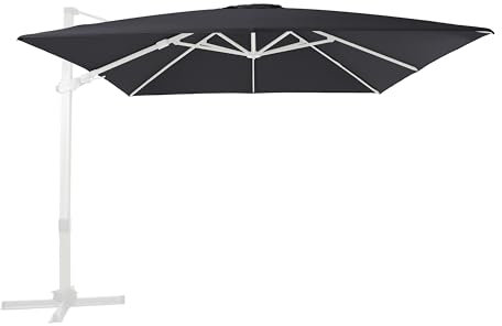 AXI Apollo Premium Sombrilla Terraza Blanco/Gris - Sombrilla Jardin 300x300cm - Parasol Terraza con Marco de Aluminio - Rotacion 360� - Sombrilla de Pie Inclinable - Resistente a los Rayos UV.