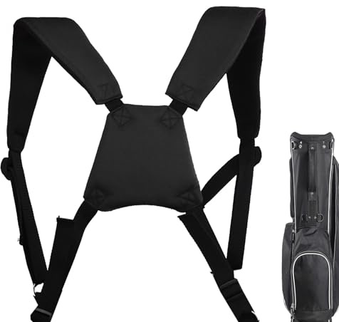 Meindin Gepolsterter Schultergurt – Golftaschen-Schultergurt, Rucksack-Gurte, Golftasche, gepolsterter Taschenriemen, Ersatz, Golf-Doppel-Schultertaschengurte für Rucksack