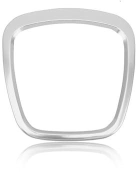 Aufkleber Lenkrad Mitte Abzeichen Dekoration Abdeckung Für A3 8P A4 B7 A5 A6 C6 A8 Q3 Q5 Q7 Sline Logo Trim Ring Aufkleber Aufkleber Zubehör(Color:Silber)