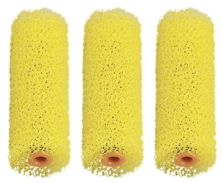 Bohue 3 Pieces Paint Roller Cover Big Texture Sponge Brush Paint Roller Sleeves Mini Roller Sleeves for Household Wall Painting Treatment (4 Inch)