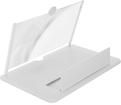 HOMSFOU Videoverstärker für Telefon 3D-Bildschirmlupe Videolupe Handy-Ständer Mobiler 3D-Filmverstärker handyhalterung Bildschirmlupe für das Telefon Bildschirmlupe für Mobiltelefone Weiß