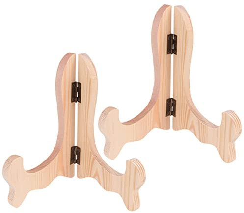 Ciieeo Dish Easel Rack Wooden Display Holder Beautiful for Home Decor Book Display Stands