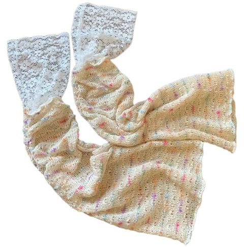 HINAYOSAN Beinstulpen für Damen, Mädchen, japanische Mädchen, bunt, gestrickt, Stretch-Beinabdeckung, süßes Blumenmuster, Spitze, Patchwork, ausgestellte Beinwärmer, Ärmel, Wadensocken, khaki, 38