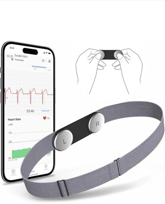 Personal ECG Heart Monitor with Chest Strap - Record ECGs at Home - Detects Atrial Fibrillation and Irregular Arrhythmias Results in 30 Seconds - Works with Most Smartphones