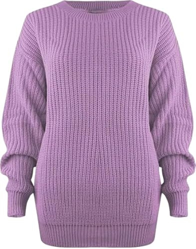 Pretty Attitude Oversized New Ladies Womens Chunky Baggy Jumper Knitted Sweater Thick Top