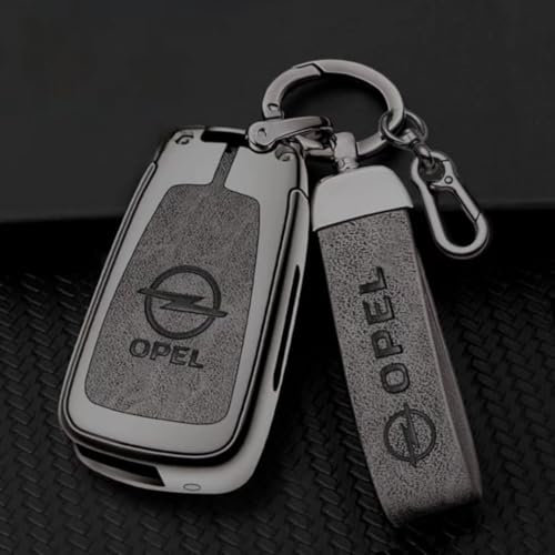 ZTLQ Autoschlüssel Hülle für Opel Adam 2012-2019, Auto Schlüsselhülle Cover Schlüsselgehäuse Schlüsselschutz Leder Autoschlüsseletui Auto Zubehör,C