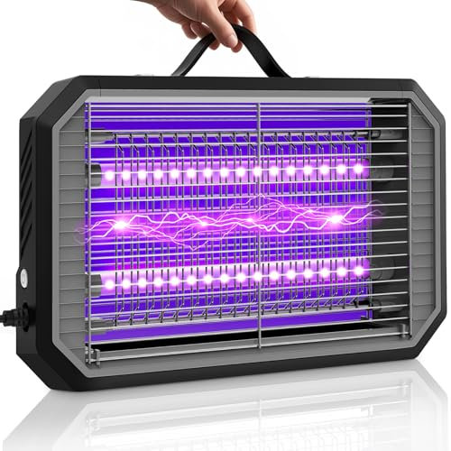 WUEAOA Insektenvernichter elektrisch mit 2 × 5W UVA LEDs, Mückenlampe wandmontage 4200V, Fliegenfalle elektrisch IPX4 für Innen und Außen, schnell und chemiefrei, leise