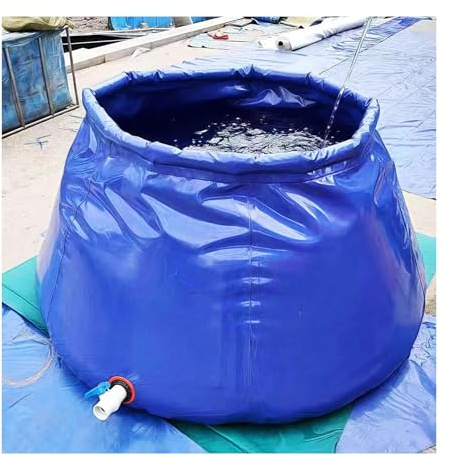 Yinian Tanque de Agua Portátil Plegable Recipiente de Agua Gran Capacidad Barril de Agua de Lluvia Depósito de Agua con Grifo Resistencia a La Sequía, Prevención Incendios para Exteriores(Size:200L)