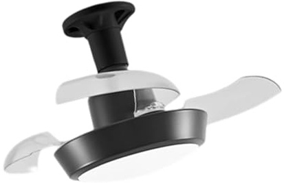Qsvbeeqj Piccolo ventilatore a soffitto retrattile, ventilatore regolabile con luce a LED, per il garage
