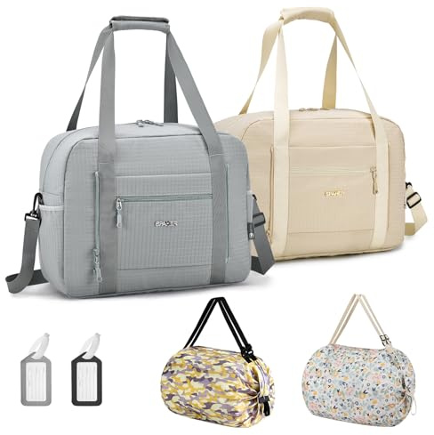 SPAHER 2X Bolsa de Viaje 40x30x15 British Airways Equipaje de Mano Bolsa de Deporte Gimnasio Impermeable Bolsos Maternidad Hospital Fin Semana Mujer Hombres Gym Bag Cabin Bag con Bolsillo Húmedo