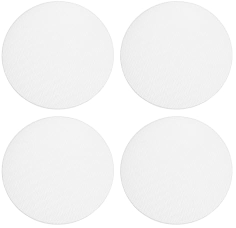 sourcing map Lot de 4 grilles de protection universelles de 17,9 cm sans cadre, en métal blanc, pour caisson de basses pour voiture et maison