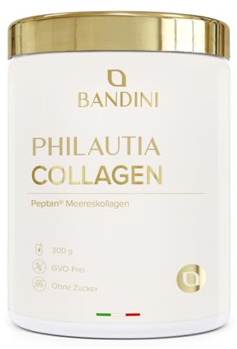 Bandini® Colágeno Marino en Polvo 12.000mg por Dosis - Péptidos de Colageno Hidrolizado Tipo I - Suplemento para Piel, Cabello y Uñas - Marine Collagen 300g – Sabor natural, Sin Gluten, Sin Azúcares