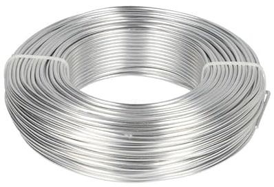 Aludraht ⌀ 2 mm – 60 m Rolle (500g) - Hochwertiger Basteldraht & Dekodraht zum Biegen - Aluminiumdraht für Floristik, Schmuck & DIY-Projekte - Große Farbauswahl (Silber)